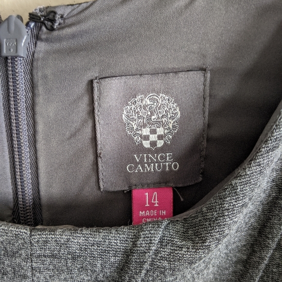 Vince Camuto Chevron Gray Bodycon Dress - Picture 5 of 7